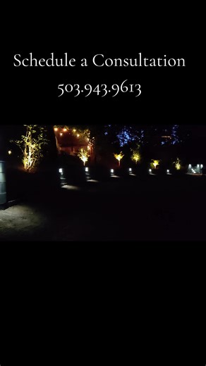 IV Landscape services in Forest Grove Cornelius Hillsboro Beaverton Portland Oregon. LED landscape lighting low voltage lighting uplight trees.