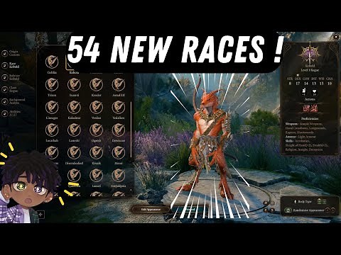 All 54 NEW RACES in Baldurs Gate 3