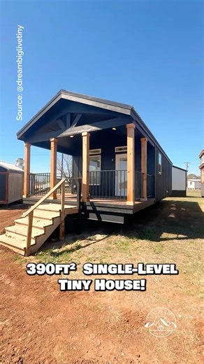 390-sqft Single-Level Tiny House! 🏡