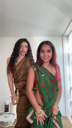 We had fun 🤭 @jazminxiiee #fyp #desi #sareelover