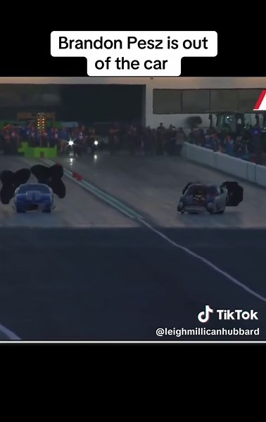 Outlaw Pro Mod driver Brandon Pesz is ok after a huge hit #race #racecar #racing #racer #ihra