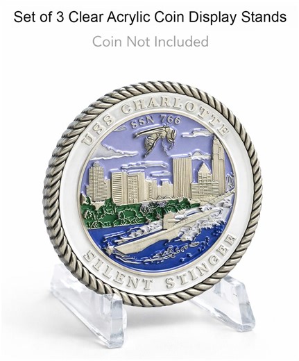Clear Acrylic Challenge Coin Display Stand – Military, Police, Veteran Set of 3 (coin Not Included) - Etsy