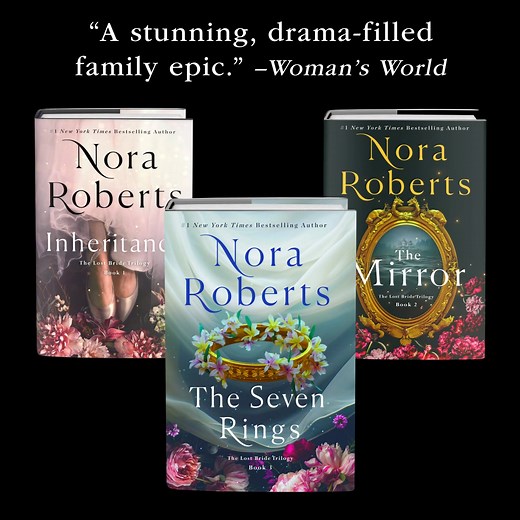 💍 Cover reveal! 💍 The #1 New York Times-bestselling author concludes her compelling Lost Bride trilogy as two women—one dead, one alive—prepare for a terrifying final showdown… THE SEVEN RINGS by Nora Roberts is hitting shelves on 11/18! Learn more here: https://static.macmillan.com/static/smp/lost-bride-trilogy-9781250288790/ | St. Martin's Press