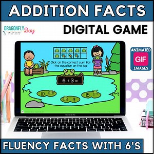 Addition Fluency with 6s Using a Ten Frame Digital Math Game
