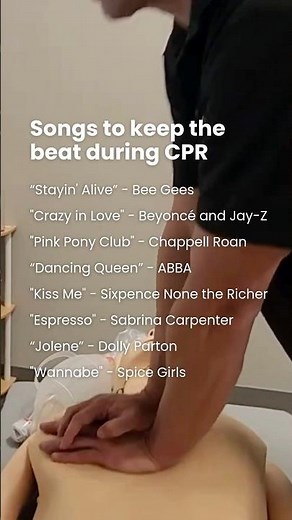 What other CPR songs do you know (compression rate 100-120 BPM)? 🫀 #cprcourse #learncpr #cpr