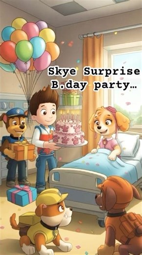 Paw patrol | Skye surprise birthday party| #skye #birthday #party #cute #ytshorts #ytshortsusa #yt
