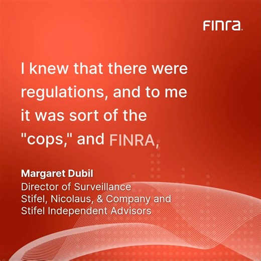 5 comments | On the latest episode of #FINRAUnscripted, FINRA Regional Committee members Margaret Dubil and Peter Garcia join FINRA’s Kayte Toczylowski to share their experience engaging with FINRA, and how FINRA listens to industry feedback and takes action. Learn more about how member firms can help shape regulation, access valuable resources, and strengthen industry connections on this episode.  Listen now: https://bit.ly/3M8zmpA | FINRA | Facebook