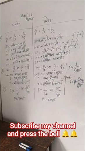 science class 10 formulas #youtube #education #science #physics