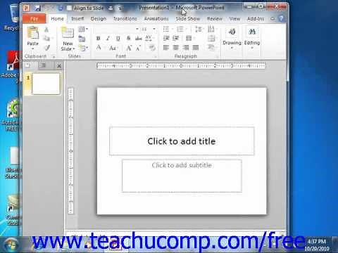 PowerPoint 2010 Tutorial The Title Bar Microsoft Training Lesson 1.3