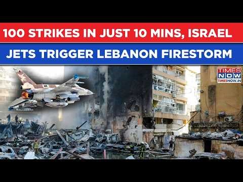IDF’s 100 Strikes In Just 10 Minutes Shred Lebanon| Missiles Hit Beirut Hard| Hezbollah Sees Red