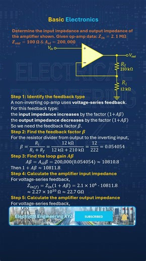 Op-Amp Input & Output Impedance in 5 Steps | Non-Inverting Amplifier Explained #1