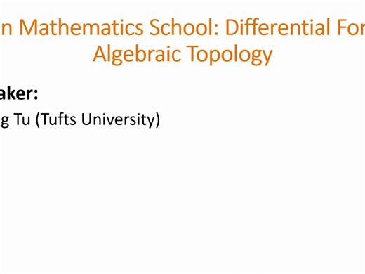 20240227 TMS Differential Forms in Algebraic Topology