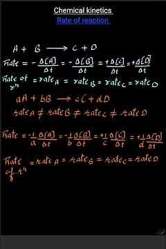 chemical kinetics (rate of a reactions)