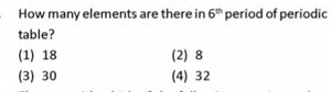 How many elements are there in 6^{\text {th }} period of period... | Filo