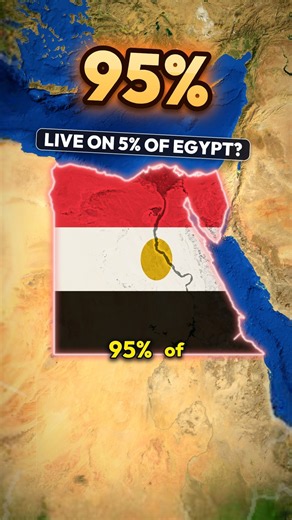 95% of Egyptians Live Along the Nile, on 5% of the Land