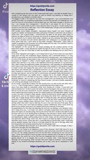 Reflection Essay for students