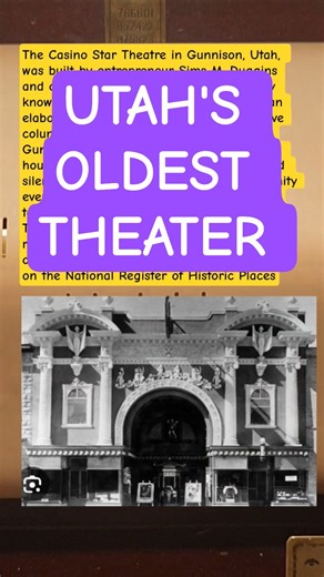 Showing Movies Since 1913: Utah's Oldest Theater. Gunnison #Shorts