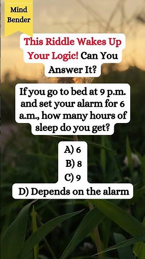 This Alarm Riddle Will Wake Up Your Brain! ⏰ | Genius Logic Puzzle#riddlemathworld #shorts #math