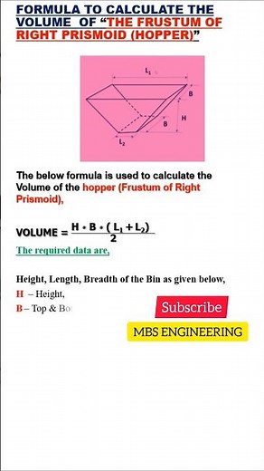 RECTANGULAR BIN / PRISMOID/FORMULA TO CALCULATE THE VOLUME & CAPACITY #frustum #bin #cone #hopper
