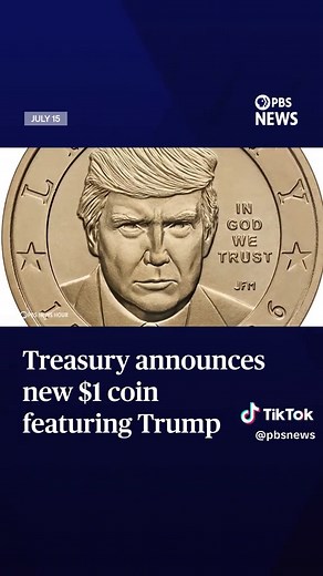 The U.S. Treasury announced Wednesday that it will begin rolling out a new $1 coin featuring President Donald Trump's likeness. Treasury Secretary Scott Bessent says the coin is part of commemorations marking 250 years of American independence. Despite its gold-like finish, the Treasury says the coin contains no actual gold. Federal law prohibits the U.S. Mint from putting the likeness of a living person on currency, but Bessent says the new coins are permitted because they are commemorative. Th