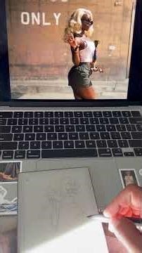 Digital Drawing Process From My Own Photography | Portrait Sketch #drawing #digitalartist