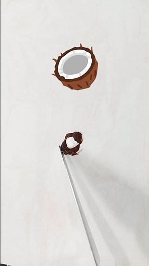 🥥 Coconut Color Mixing Tutorial | Tropical Paint Color Blend for Beginners#asmr #shorts #coconut