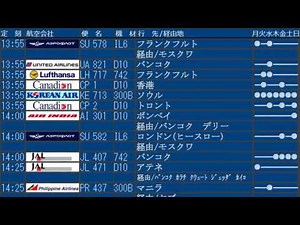 1990年 成田空港出発案内