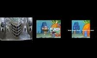 Mix of 3 videos from youtube : SpongeBob vs Squidward house battle