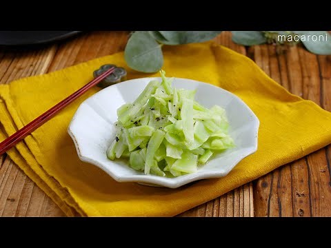 【ブロッコリーの茎ナムル】ブロッコリーの茎は捨てないで！ごま油とにんにくで絶品♪