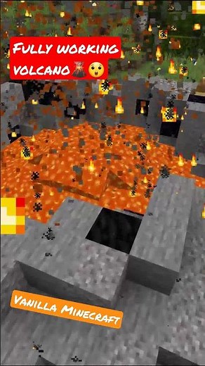 Fully working volcano 😲🌋🌋🤩 || #Minecraft #Shorts