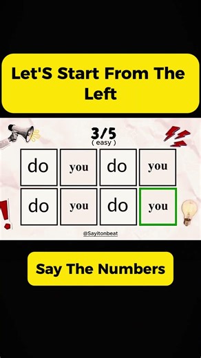 Say The Word On Beat Challenge| Say the word easy to hard level #shortvideo #shorts #short
