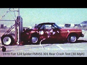 1974-1981 Fiat 124 Spider FMVSS 301 Rear Crash Test (Full Overlap - 30 Mph)