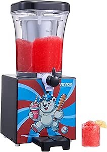 VEVOR Slushie Machine for Home, 34oz Tank Home-use Margarita Machine, Smoothie Frozen Drink Maker with Food-grade Materials, Slushy Machine for Home DIY, Kids' Parties, Black