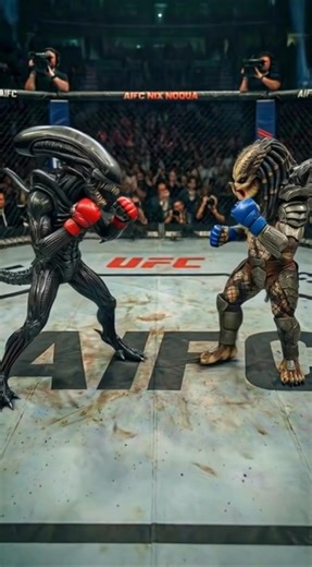 Alien VS Predator. MMA FIGHT. Realistic physics. #mma