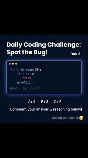 Daily Coding Challenge: Output Puzzle — Day 3 #codingwithsudhir #programming #techshorts