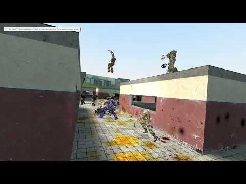 HECU MARINES VS HALO 3 FLOOD (GMOD NPC BATTLES)
