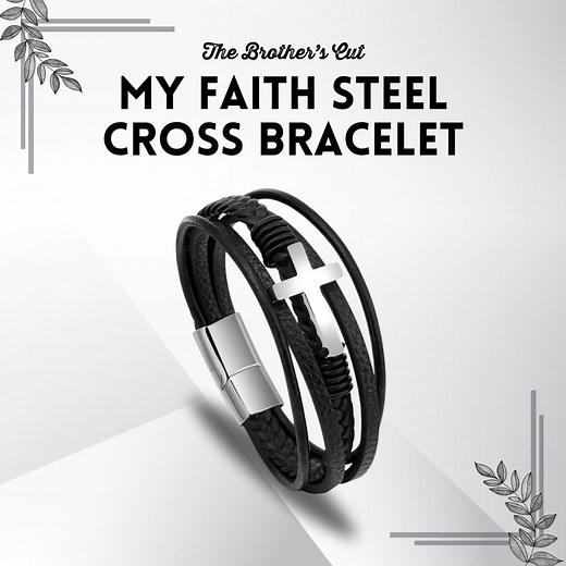 ✨ Embrace Style and Faith with the My Faith Steel Cross Bracelet! ✨ 🤝 Hey Beautiful Souls! 🤝 Are you ready to elevate your style while embracing your faith? Introducing the My Faith Steel Cross Bracelet – a symbol of strength and spirituality that effortlessly merges fashion and belief. 💖 Why You'll Love It: ✅ Captivating Design: Sleek steel that demands attention. ✅ Meaningful Symbolism: A beautiful blend of faith and fashion. ✅ Durable Elegance: Wear your spirituality with strength and grac