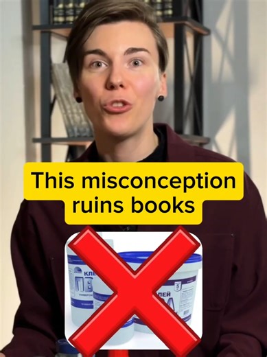 Glue is an important component for repairing books👍 In this video, we explained which glue you don't need to use in your work ❌ If you choose the wrong glue, it can ruin the book, and the repair will not be of high quality! #glue #repair #book #true #secret #restore