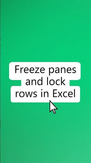 Freeze Panes in Excel (keep headers locked while scrolling)