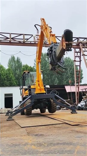 Forklift wood grabber 45m grab arm 32 rotary wood grabber