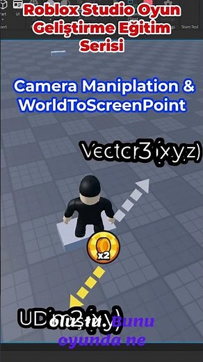 Roblox studio TweenService ile WorldToScreenPoint #robloxstudio #roblox #WorldToScreenPoint #camera