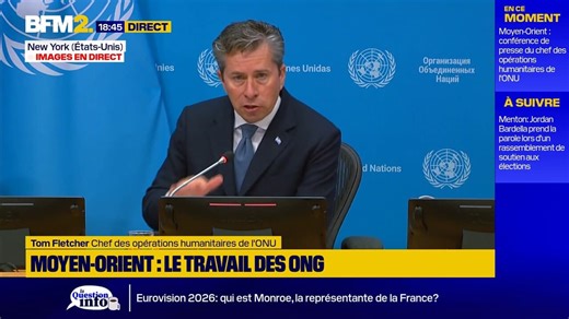 Guerre au Moyen-Orient: "Ce dont nous avons besoin, c'est d'une désescalade", alerte le chef des opérations humanitaires de l'ONU