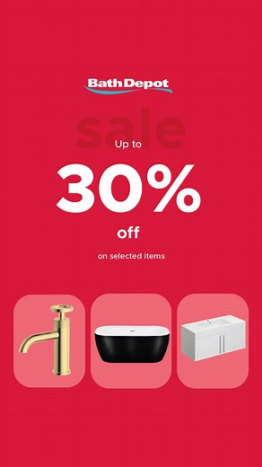 Save up to 30% on your bathroom essentials at Bath Depot. 🛁 Available until September 15. Your favorites are selling fast, indulge yourself while they last! | Bath Depot