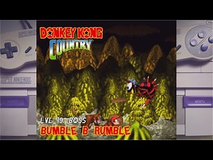 Donkey Kong Country - Lvl 19 - Boss Bumble B Rumble (SNES)