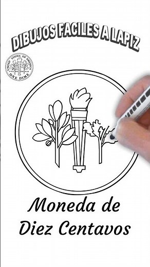 Cómo Dibujar una Moneda de Diez Centavos (One Coin Dime) ✏️🪙 | Dibujos Fáciles a Lápiz