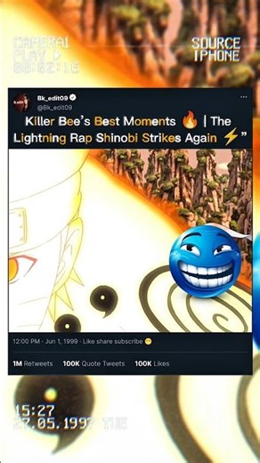 🔥 “Lord Killer Bee — The Unstoppable Rap Shinobi of Lightning ⚡🐝” #shorts #naruto