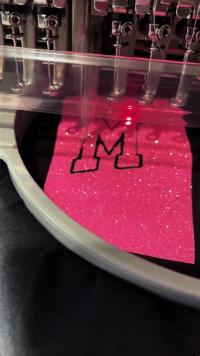 Not 100% but I’m getting there! #fyp #practicemakesperfect #beginner #green #embroidery #embroiderymachine #s1201 #smartstitch #pinkglitter #htv #appliqueembroidery