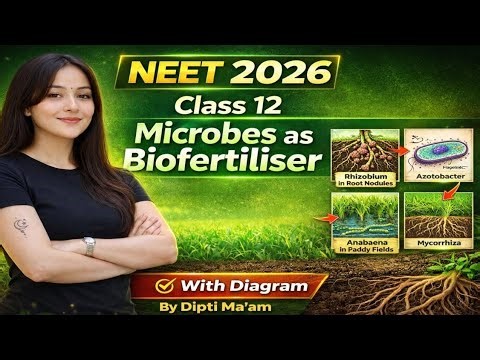 Microbes as Biofertilisers: Topic-wise PYQs | Free NEET 2026 Series | Biology with Dipti