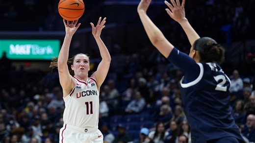 Ziebell leads UConn to 50th consecutive Big East regular-season victory, beating Xavier 97-39