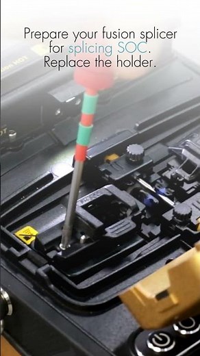 How to splicing Splice-On Connectors? #fiberoptic #fusionsplicer #ftth #telecommunications